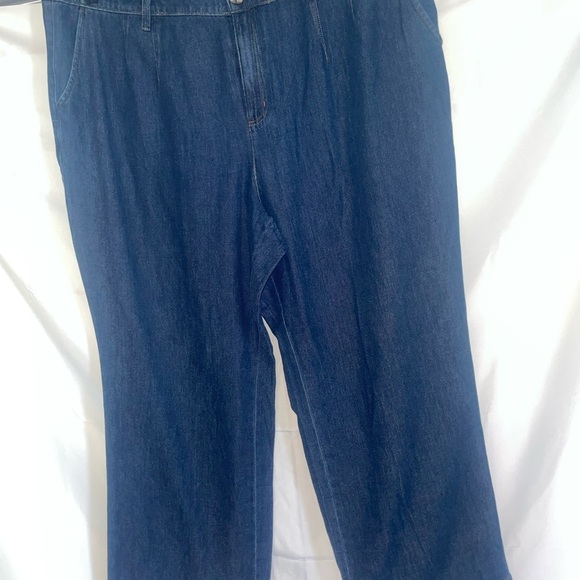 Lane Bryant NWT size 22 plus size Wide leg mid rise Blue Denim Jeans - Picture 5 of 7